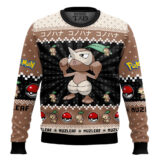Hooktab Pokemon Gen 3 Nuzleaf Ugly Christmas Sweater