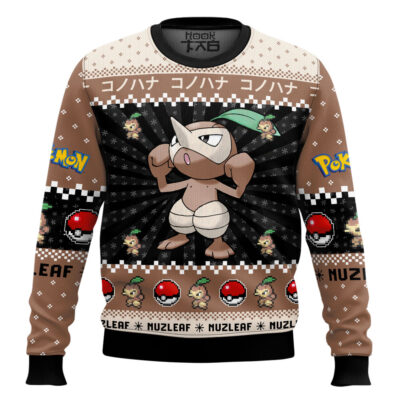 Hooktab Pokemon Gen 3 Nuzleaf Ugly Christmas Sweater