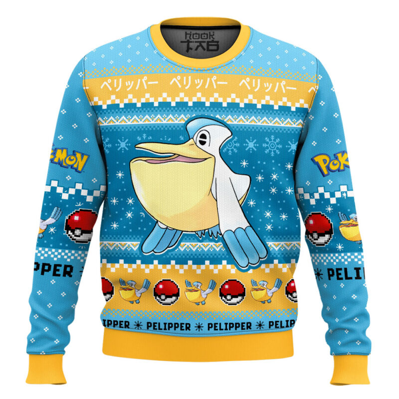 Hooktab Pokemon Gen 3 Pelipper Ugly Christmas Sweater