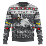 Hooktab Pokemon Gen 3 Poochyena Ugly Christmas Sweater