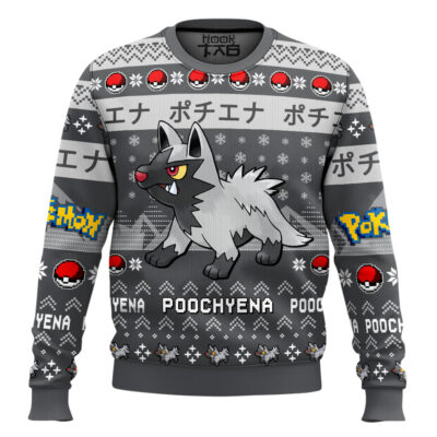 Hooktab Pokemon Gen 3 Poochyena Ugly Christmas Sweater