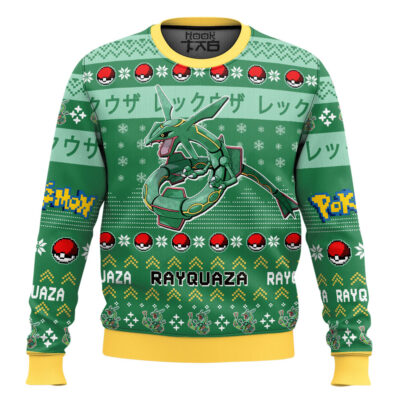 Hooktab Pokemon Gen 3 Rayquaza Ugly Christmas Sweater