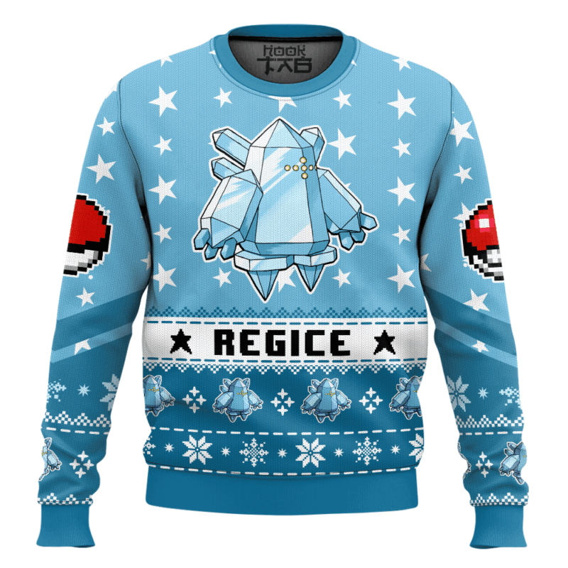 Hooktab Pokemon Gen 3 Regice Ugly Christmas Sweater