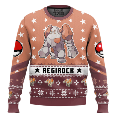 Hooktab Pokemon Gen 3 Regirock Ugly Christmas Sweater