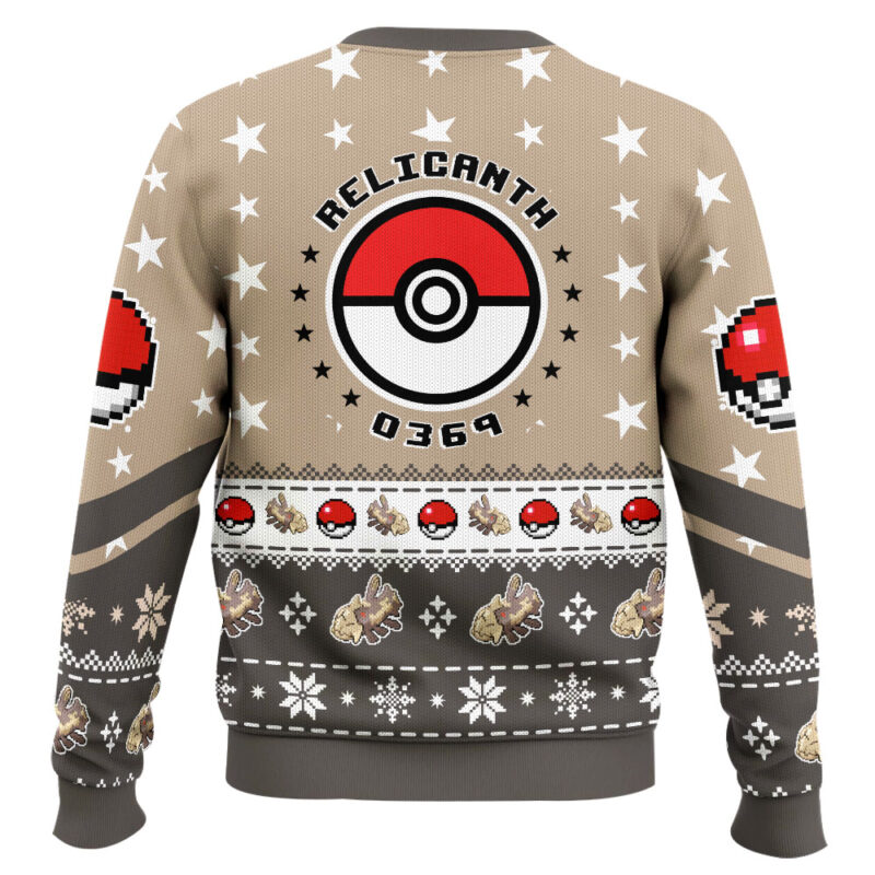 Hooktab Pokemon Gen 3 Relicanth Ugly Christmas Sweater Hooktab Pokemon Gen 3 Relicanth Ugly Christmas Sweater