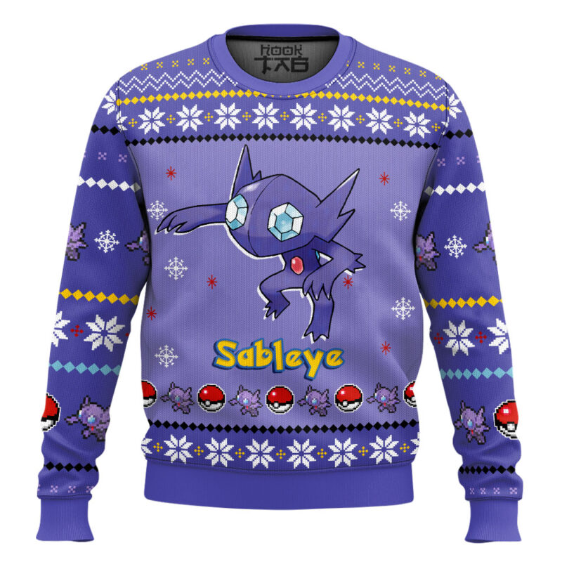 Hooktab Pokemon Gen 3 Sableye Ugly Christmas Sweater