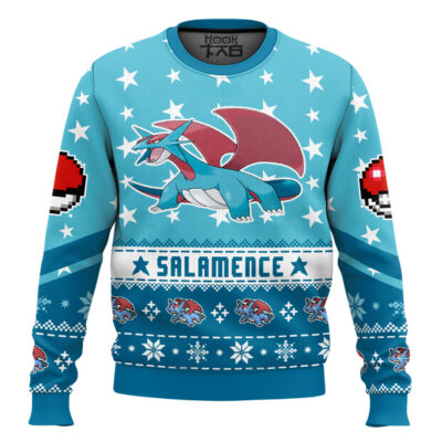 Hooktab Pokemon Gen 3 Salamence Ugly Christmas Sweater