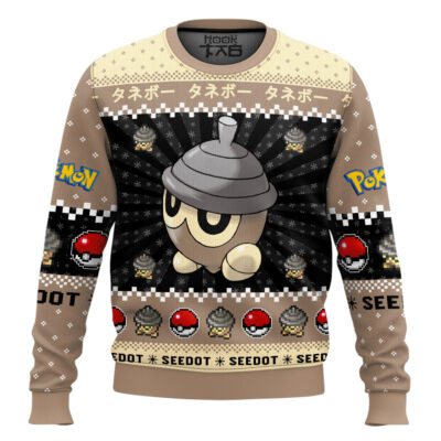 Hooktab Pokemon Gen 3 Seedot Ugly Christmas Sweater