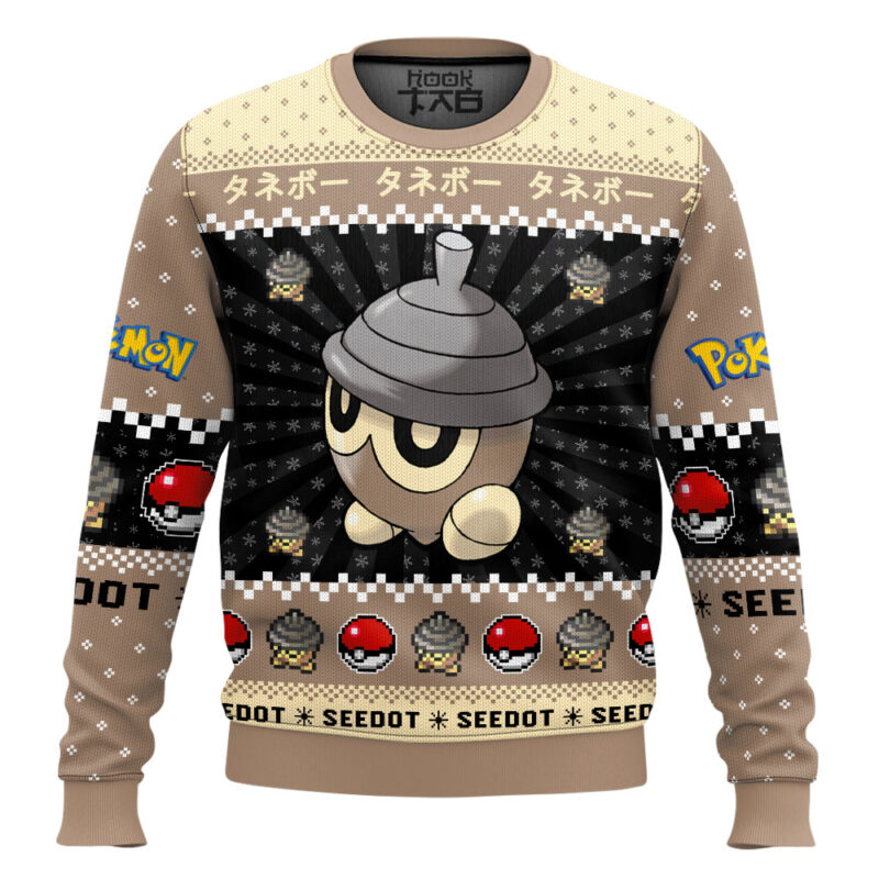 Hooktab Pokemon Gen 3 Seedot Ugly Christmas Sweater
