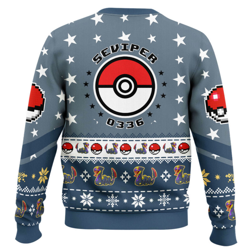Hooktab Pokemon Gen 3 Seviper Ugly Christmas Sweater Hooktab Pokemon Gen 3 Seviper Ugly Christmas Sweater