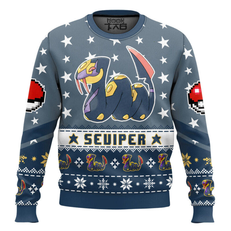 Hooktab Pokemon Gen 3 Seviper Ugly Christmas Sweater