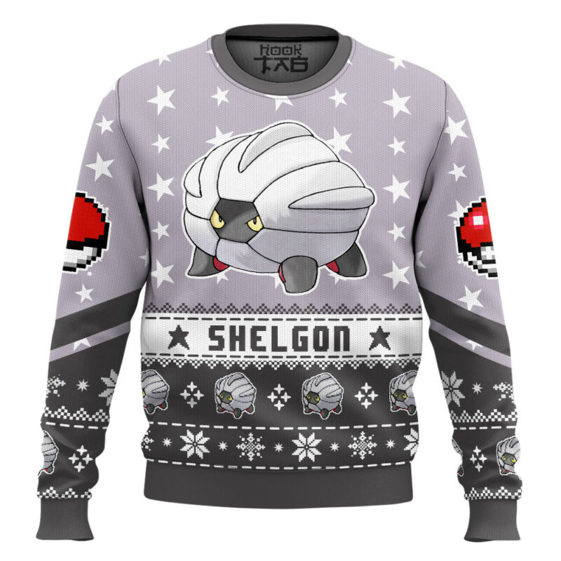 Hooktab Pokemon Gen 3 Shelgon Ugly Christmas Sweater