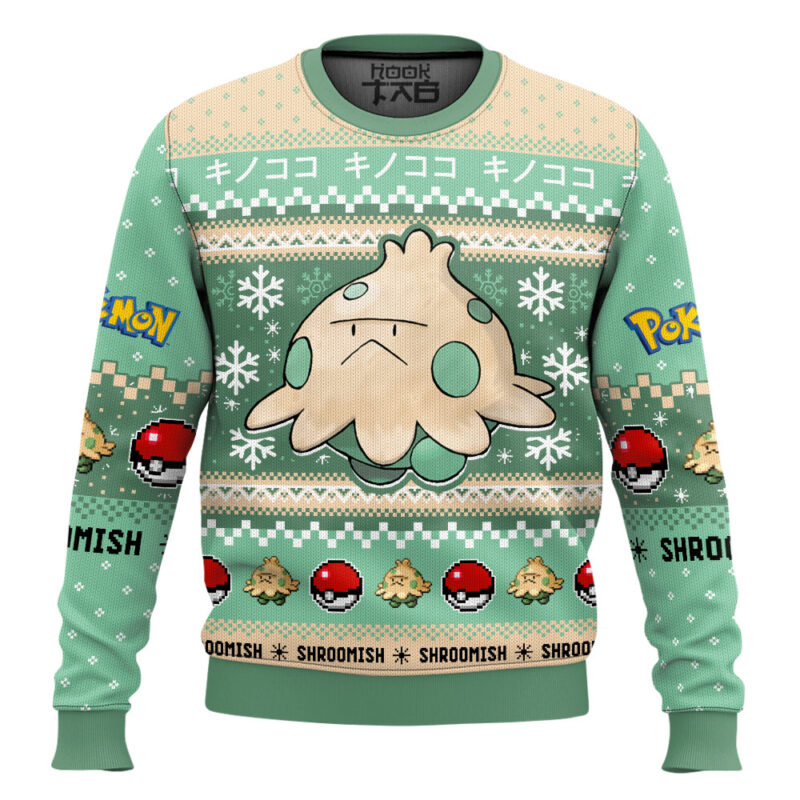 Hooktab Pokemon Gen 3 Shroomish Ugly Christmas Sweater