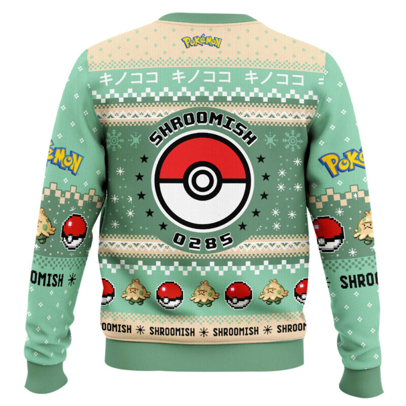 Hooktab Pokemon Gen 3 Shroomish Ugly Christmas Sweater Hooktab Pokemon Gen 3 Shroomish Ugly Christmas Sweater