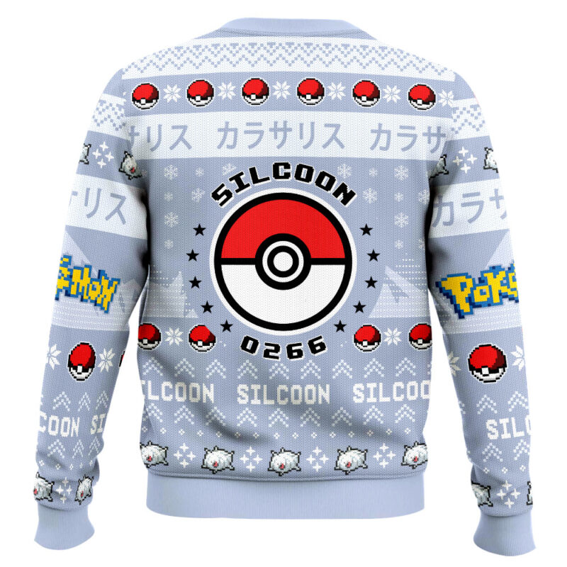 Hooktab Pokemon Gen 3 Silcoon Ugly Christmas Sweater Hooktab Pokemon Gen 3 Silcoon Ugly Christmas Sweater