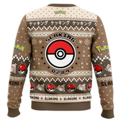 Hooktab Pokemon Gen 3 Slaking Ugly Christmas Sweater