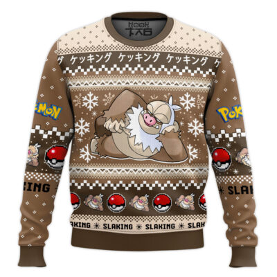 Hooktab Pokemon Gen 3 Slaking Ugly Christmas Sweater