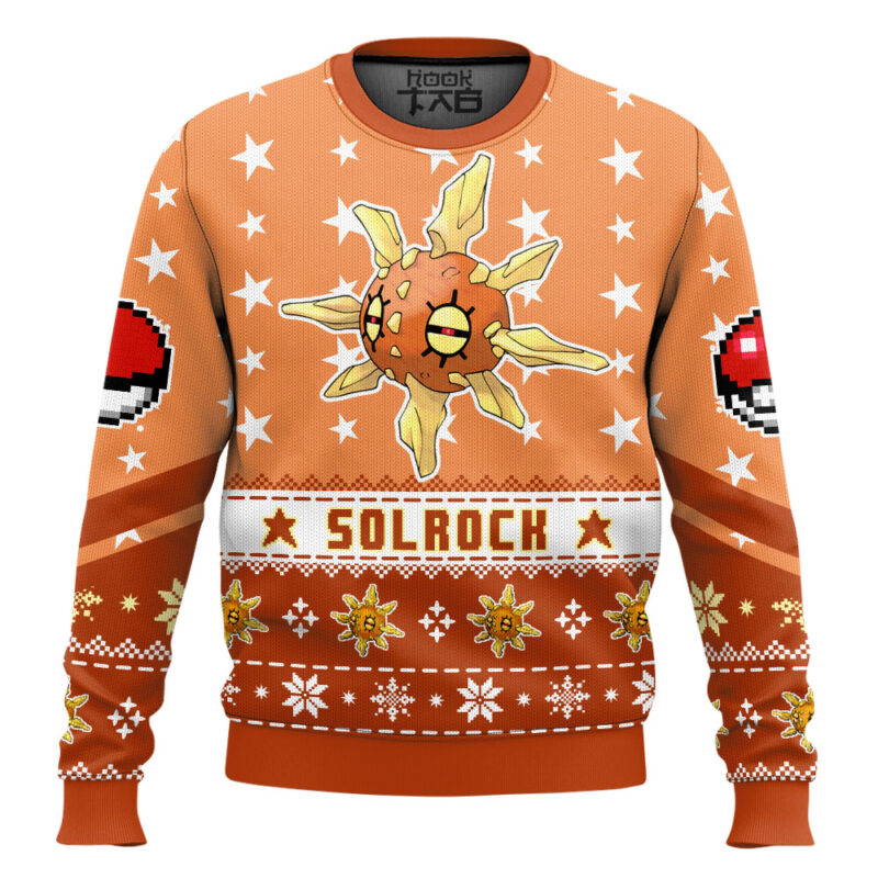 Hooktab Pokemon Gen 3 Solrock Ugly Christmas Sweater