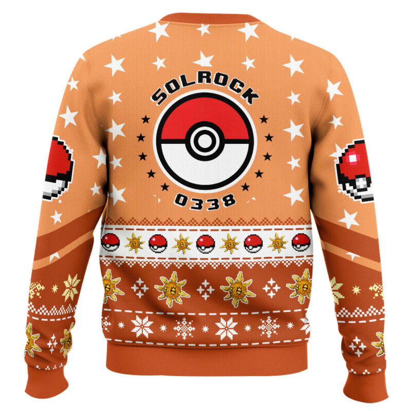 Hooktab Pokemon Gen 3 Solrock Ugly Christmas Sweater Hooktab Pokemon Gen 3 Solrock Ugly Christmas Sweater