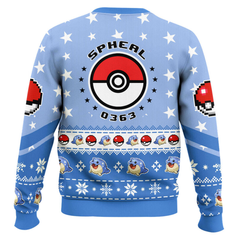 Hooktab Pokemon Gen 3 Spheal Ugly Christmas Sweater Hooktab Pokemon Gen 3 Spheal Ugly Christmas Sweater