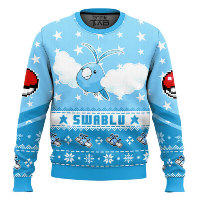 Hooktab Pokemon Gen 3 Swablu Ugly Christmas Sweater