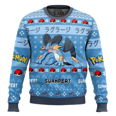 Hooktab Pokemon Gen 3 Swampert Ugly Christmas Sweater