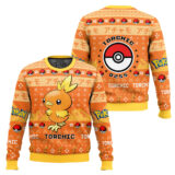 Hooktab Pokemon Gen 3 Torchic Ugly Christmas Sweater
