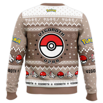 Hooktab Pokemon Gen 3 Vigoroth Ugly Christmas Sweater