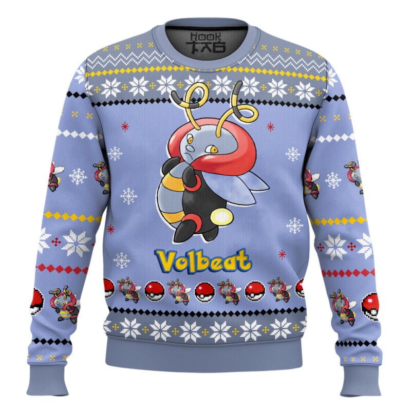 Hooktab Pokemon Gen 3 Volbeat Ugly Christmas Sweater