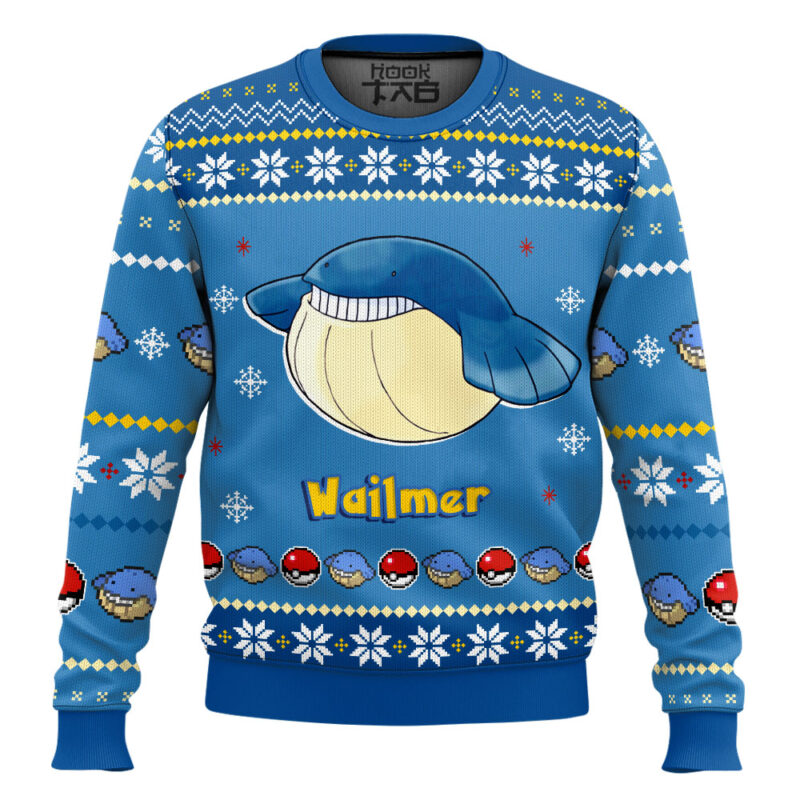 Hooktab Pokemon Gen 3 Wailmer Ugly Christmas Sweater