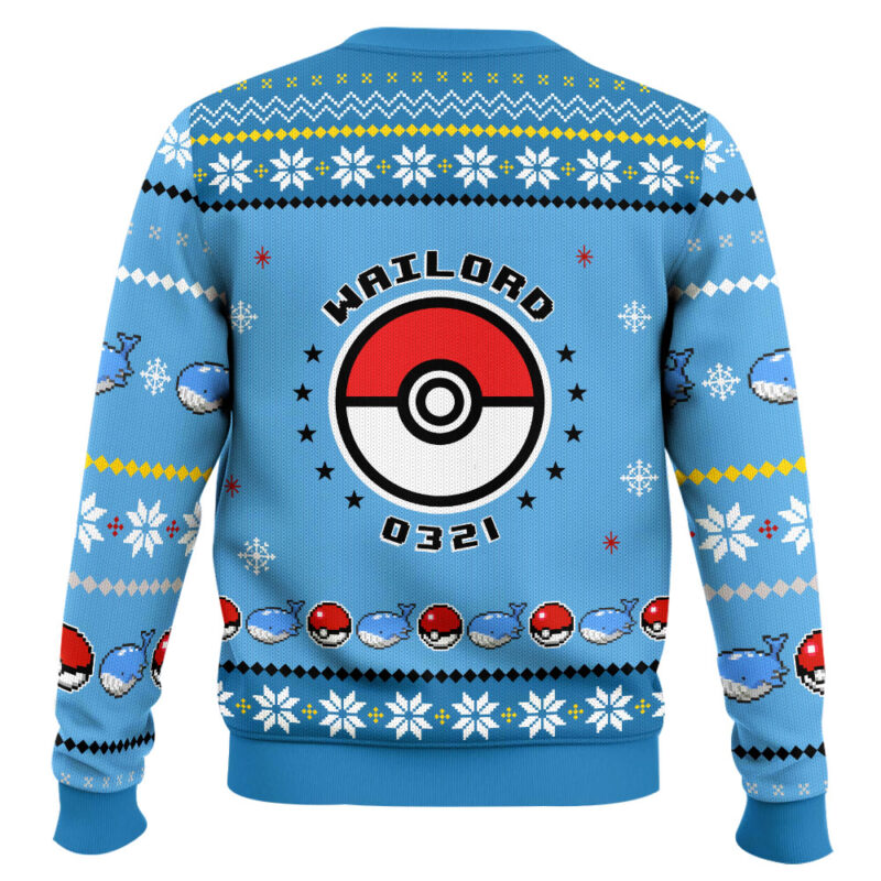 Hooktab Pokemon Gen 3 Wailord Ugly Christmas Sweater Hooktab Pokemon Gen 3 Wailord Ugly Christmas Sweater