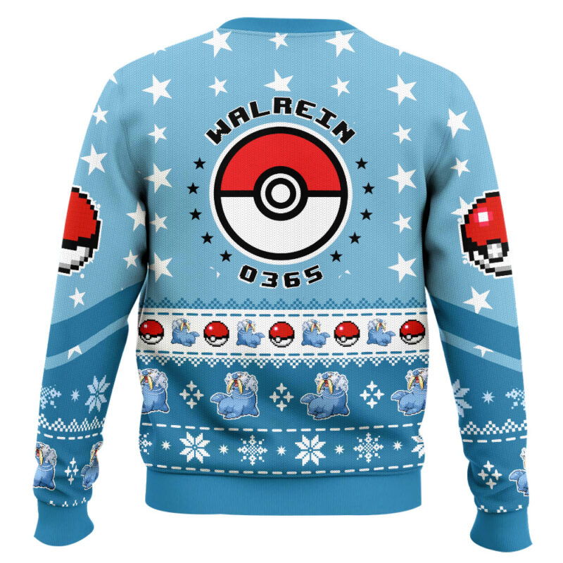 Hooktab Pokemon Gen 3 Walrein Ugly Christmas Sweater Hooktab Pokemon Gen 3 Walrein Ugly Christmas Sweater