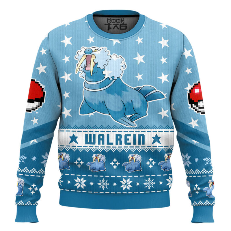 Hooktab Pokemon Gen 3 Walrein Ugly Christmas Sweater