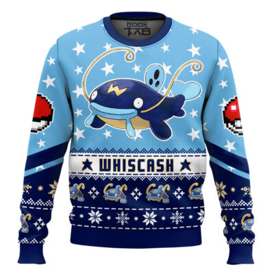 Hooktab Pokemon Gen 3 Whiscash Ugly Christmas Sweater