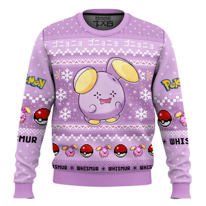 Hooktab Pokemon Gen 3 Whismur Ugly Christmas Sweater