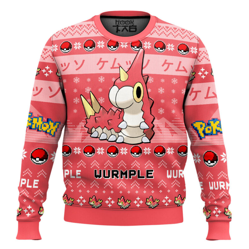 Hooktab Pokemon Gen 3 Wurmple Ugly Christmas Sweater