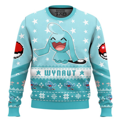 Hooktab Pokemon Gen 3 Wynaut Ugly Christmas Sweater