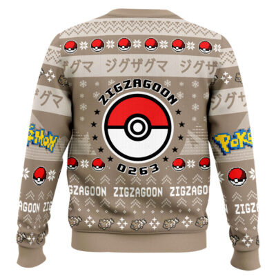 Hooktab Pokemon Gen 3 Zigzagoon Ugly Christmas Sweater