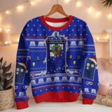 Hooktab Police Box Tardis Doctor Who Ugly Christmas Sweater