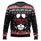 Hooktab Police Navidad Ugly Christmas Sweater