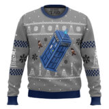 Hooktab Police Tardis Doctor Who Ugly Christmas Sweater