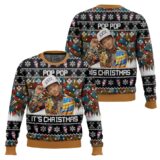 Hooktab Pop Pop It's Christmas Bruno Mars Ugly Christmas Sweater