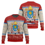 Hooktab Pope Francis Coat Of Arms Ugly Christmas Sweater
