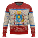 Hooktab Pope Francis Coat Of Arms Ugly Christmas Sweater
