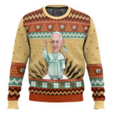 Hooktab Pope Francis Ugly Christmas Sweater