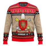 Hooktab Pope Innocent III Coat Of Arms Ugly Christmas Sweater