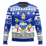 Hooktab Pope Leo XIII Coat Of Arms Ugly Christmas Sweater