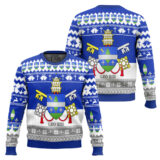 Hooktab Pope Leo XIII Coat Of Arms Ugly Christmas Sweater