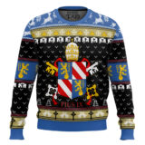 Hooktab Pope Pius IX Coat Of Arms Ugly Christmas Sweater