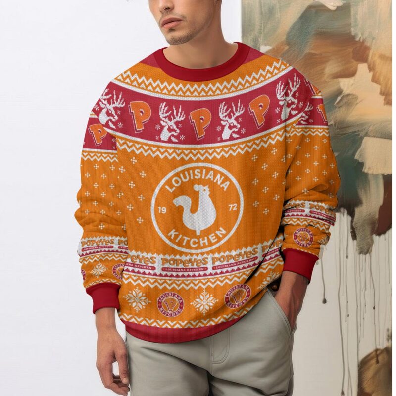 Hooktab Popeyes Ugly Christmas Sweater Hooktab Popeyes Ugly Christmas Sweater